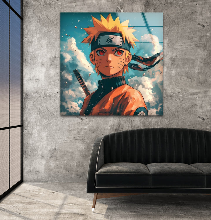 Naruto Portrait Glass Wall Art glass pictures for Wall, glass prints wall art