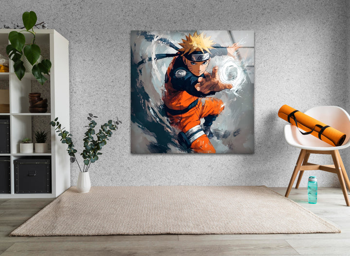 Naruto's Power Glass Wall Art print on glass, glass printed photos