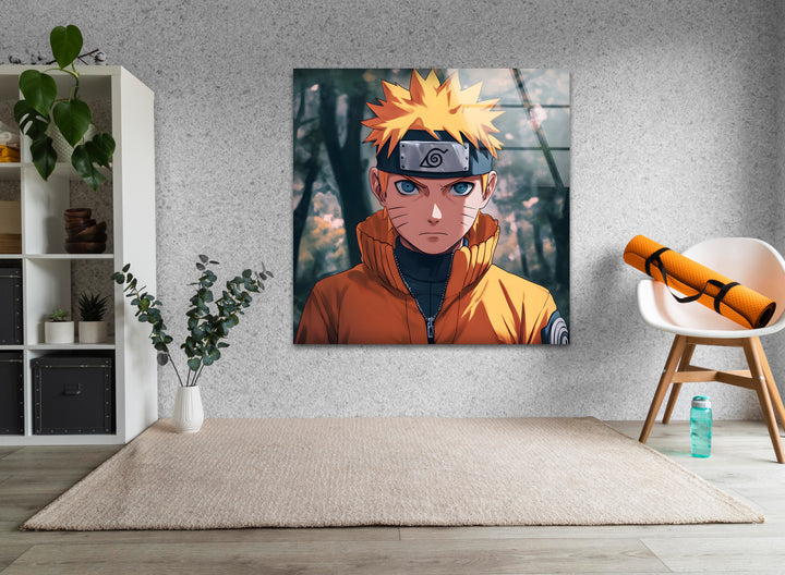 Naruto in Jungle Glass Wall Art art glass wall art, glass wall art pictures