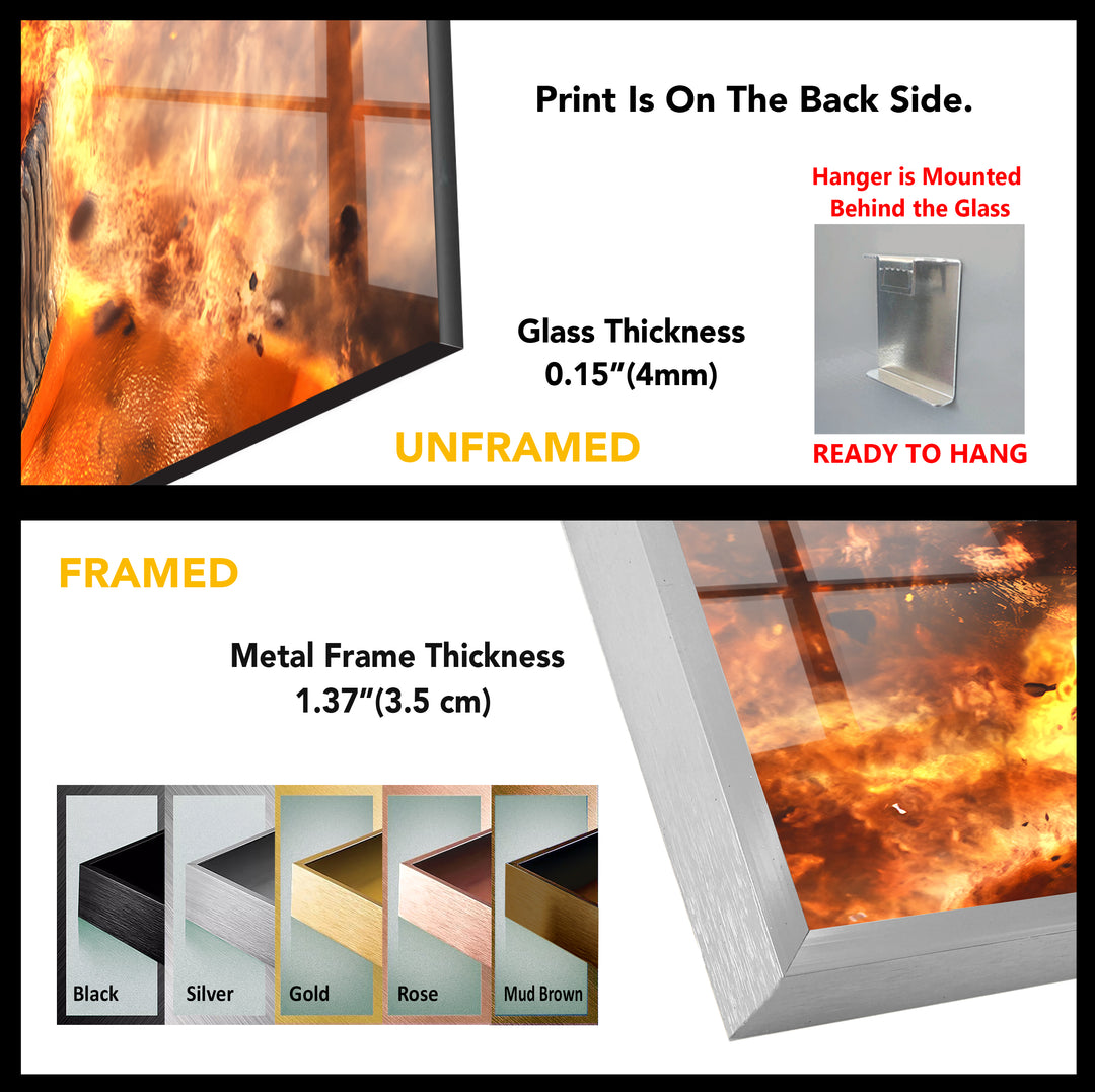 Naruto on Fire – Wandbild aus Glas