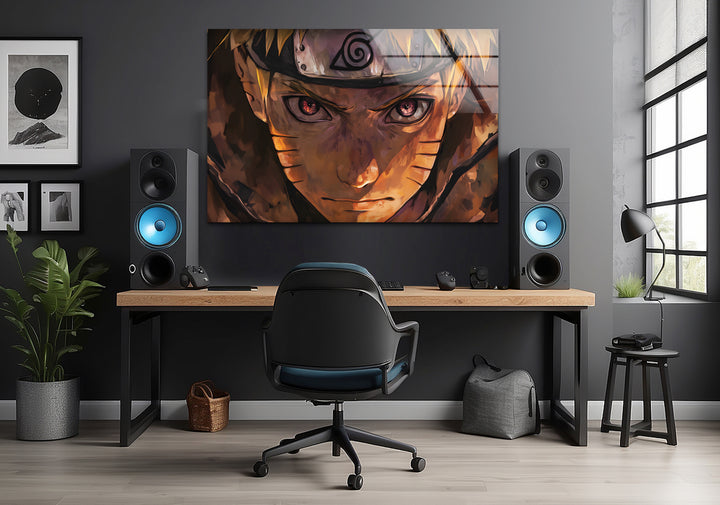 Portrait of Naruto Glass Wall Art glass pictures for Wall, glass prints wall art