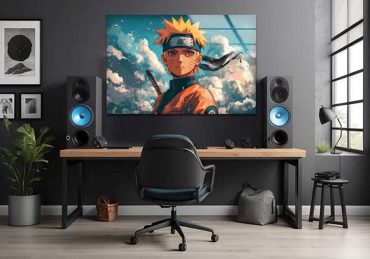 Naruto Portrait Glass Wall Art large glass photo prints, glass wall photos