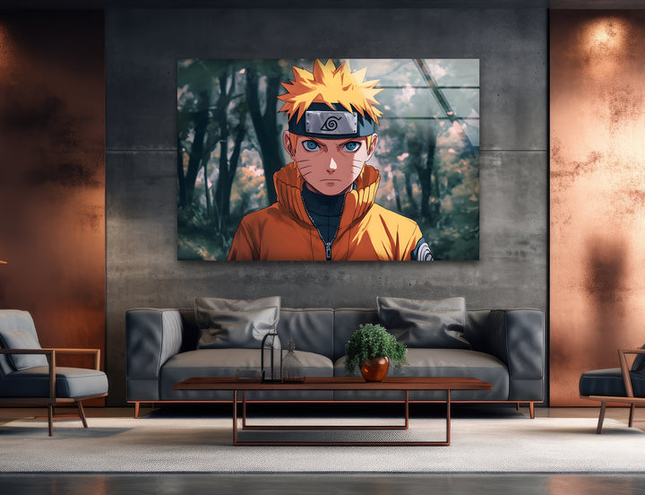 Naruto in Jungle Glass Wall Art picture on glass wall art, photos printed on glass