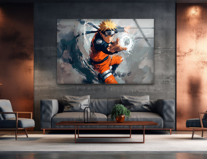 Naruto's Power Glass Wall Art custom glass pictures, glass art prints