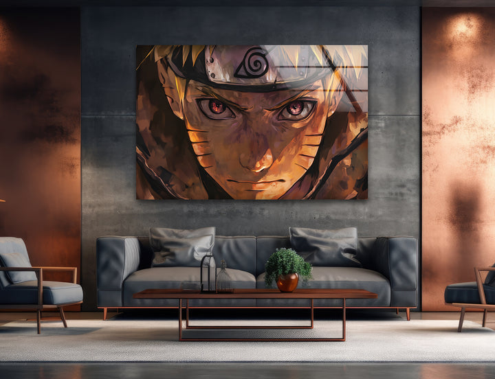 Portrait of Naruto Glass Wall Art custom glass pictures, glass art prints