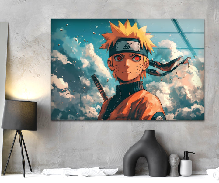Naruto Portrait Glass Wall Art picture on glass wall art, photos printed on glass
