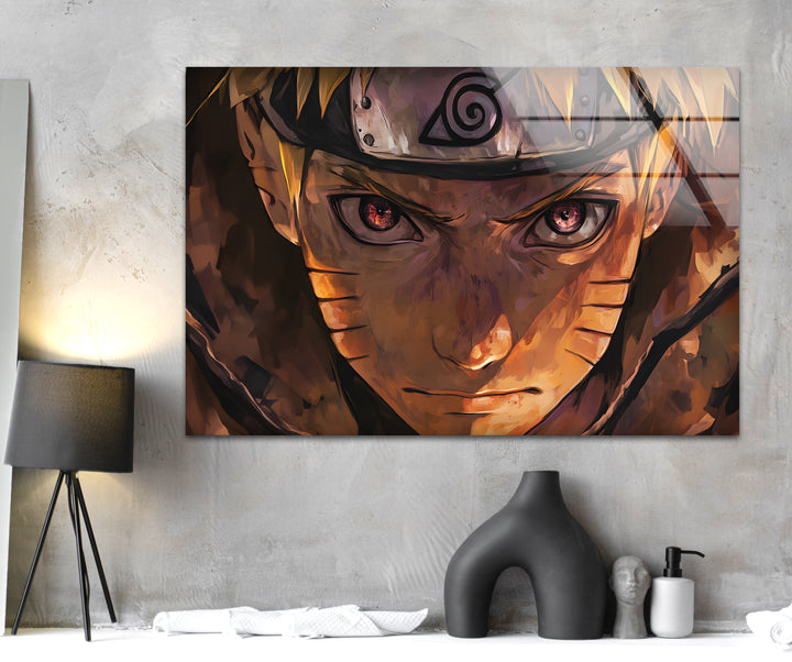Portrait of Naruto Glass Wall Art glass image printing, glass prints from photos