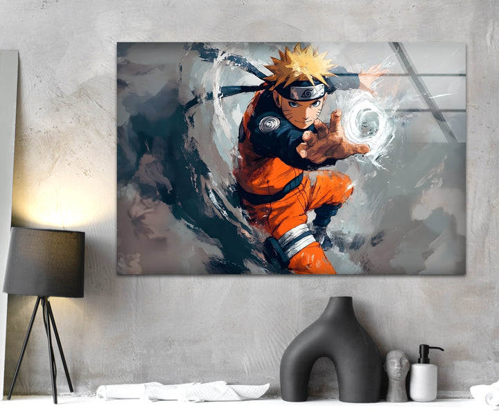 Naruto's Power Glass Wall Art photo print on glass, prints on glass wall art