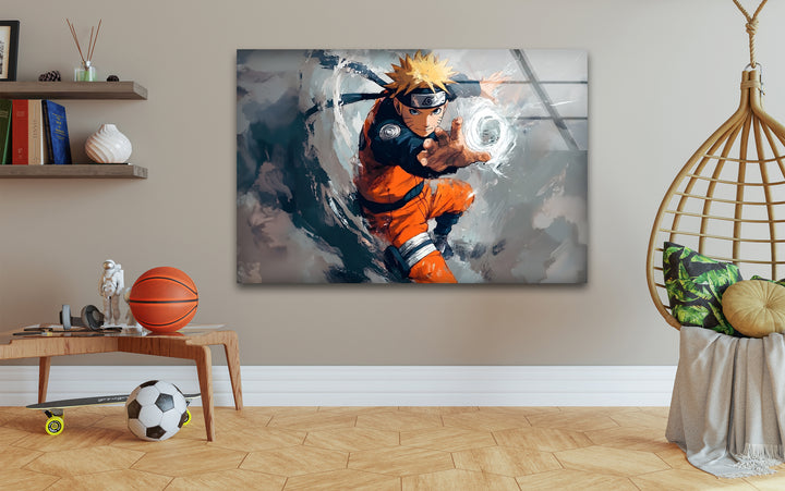 Naruto's Power Glass Wall Artlarge glass photo prints, glass wall photos