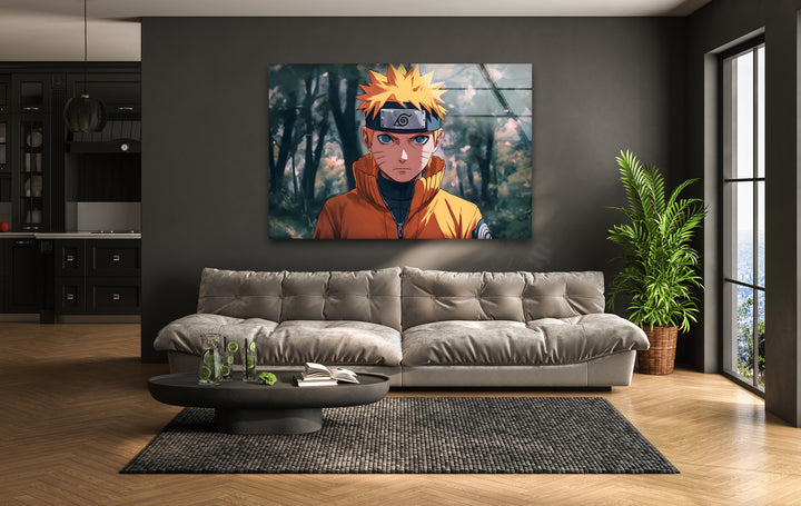 Naruto in Jungle Glass Wall Art custom glass photo prints, large glass prints