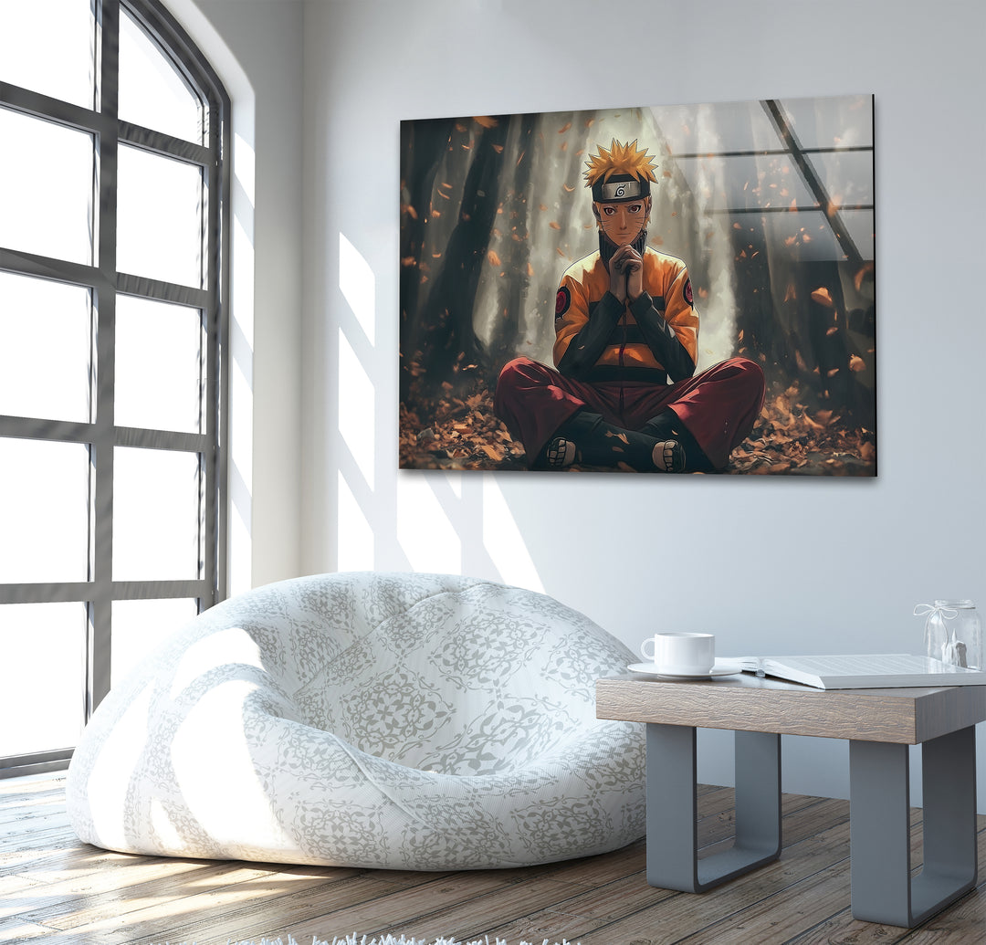 Naruto in Forest Glass Wall Art Glass Printing Wall Art, Print photos on glass