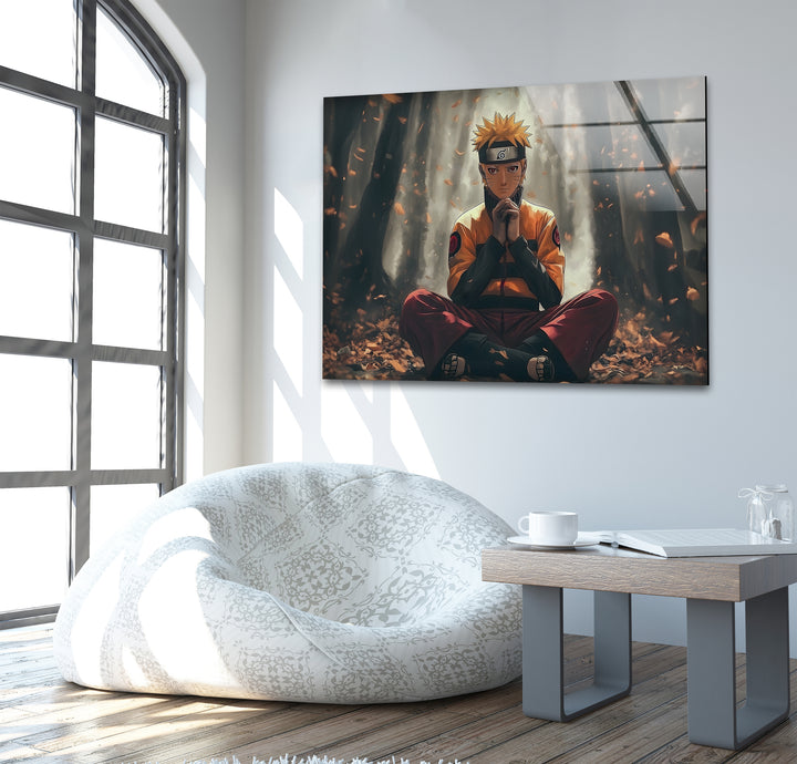 Naruto in Forest Glass Wall Art Glass Printing Wall Art, Print photos on glass