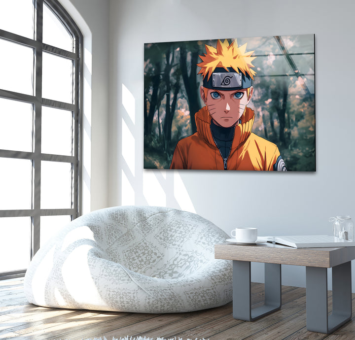 Naruto in Jungle Glass Wall Art glass wall decor, glass wall art decor