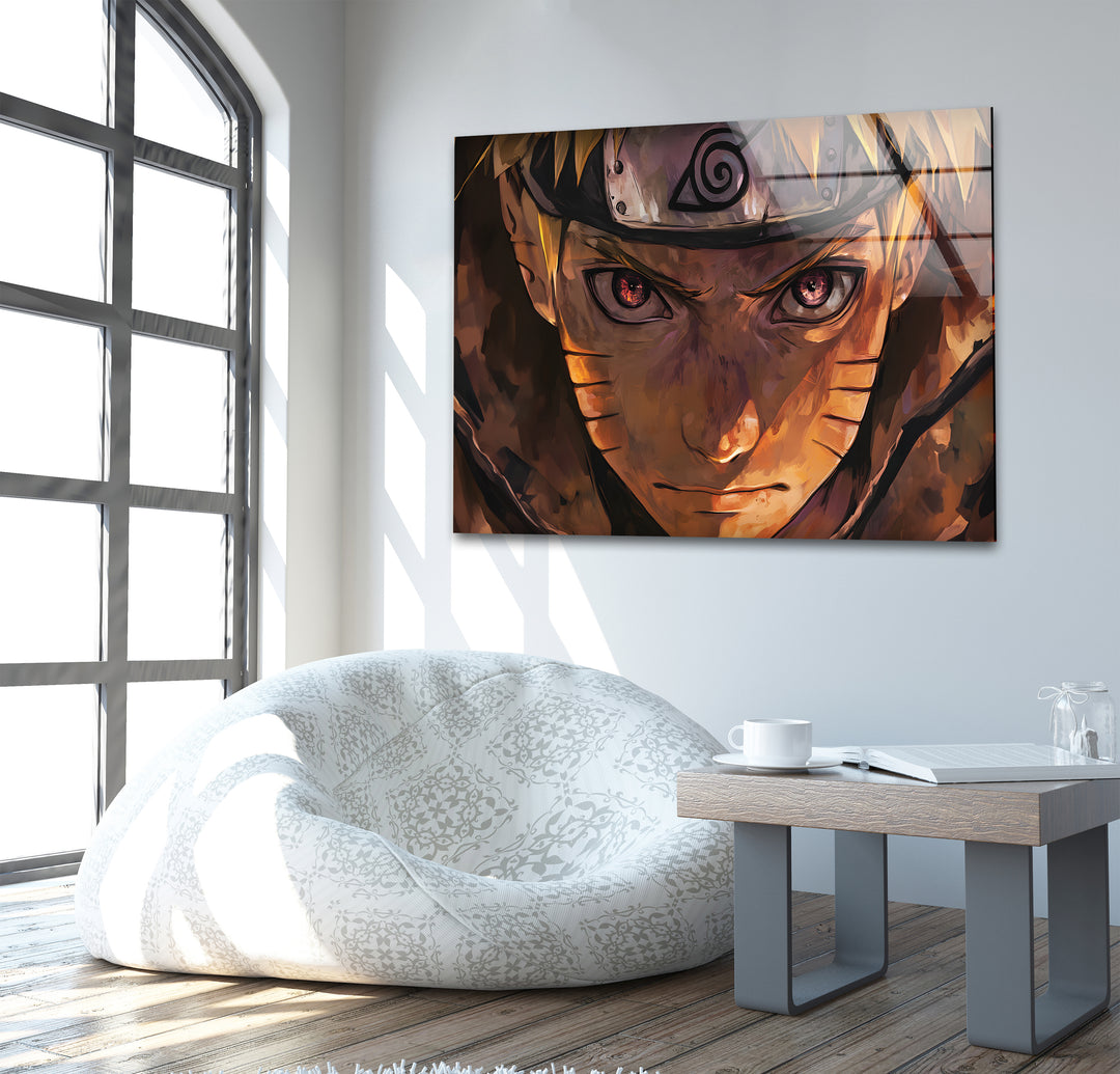 Portrait of Naruto Glass Wall Art art glass wall art, glass wall art pictures