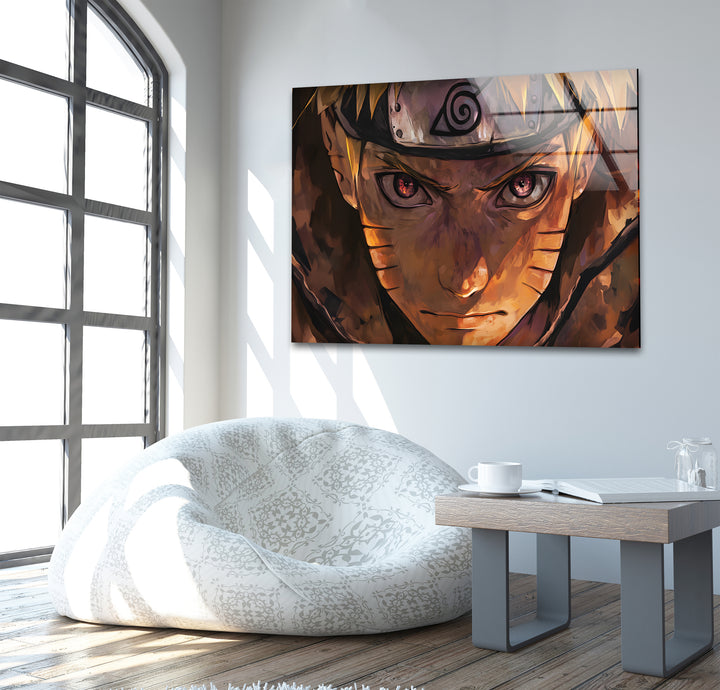Portrait of Naruto Glass Wall Art art glass wall art, glass wall art pictures