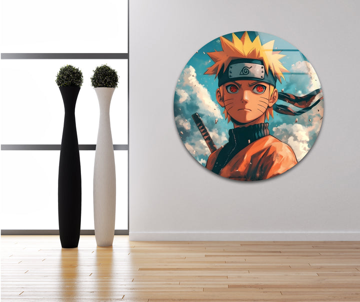 Naruto Portrait Glass Wall Art glass image printing, glass prints from photos