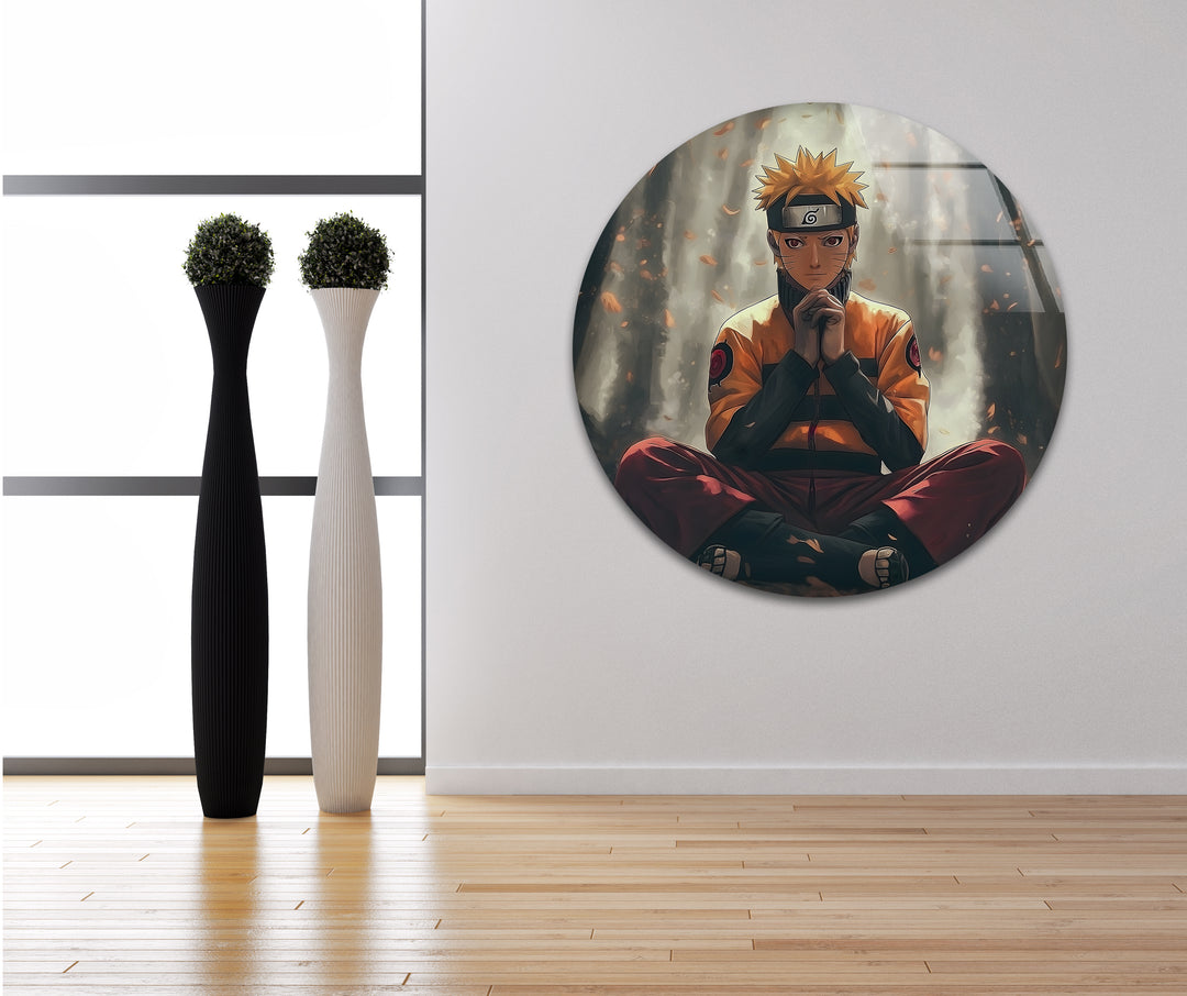 Naruto in Forest Glass Wall Art glass photo prints, glass picture prints