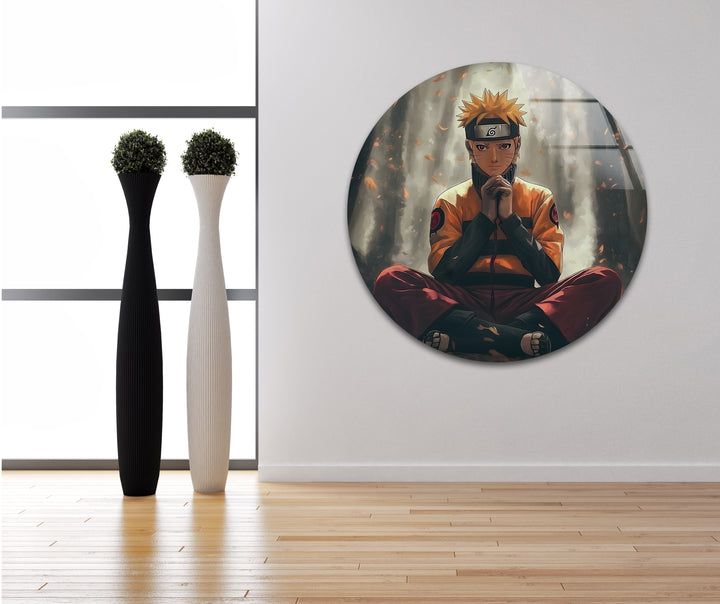 Naruto in Forest Glass Wall Art glass photo prints, glass picture prints