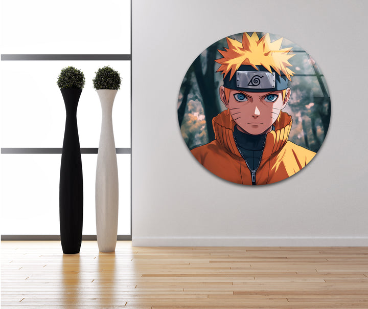 Naruto in Jungle Glass Wall Art stained glass wall art, stained glass wall decor