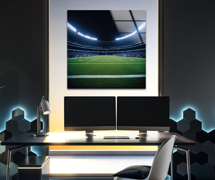 NFL Stadium Art Glass Wall Art photo print on glass, prints on glass wall art
