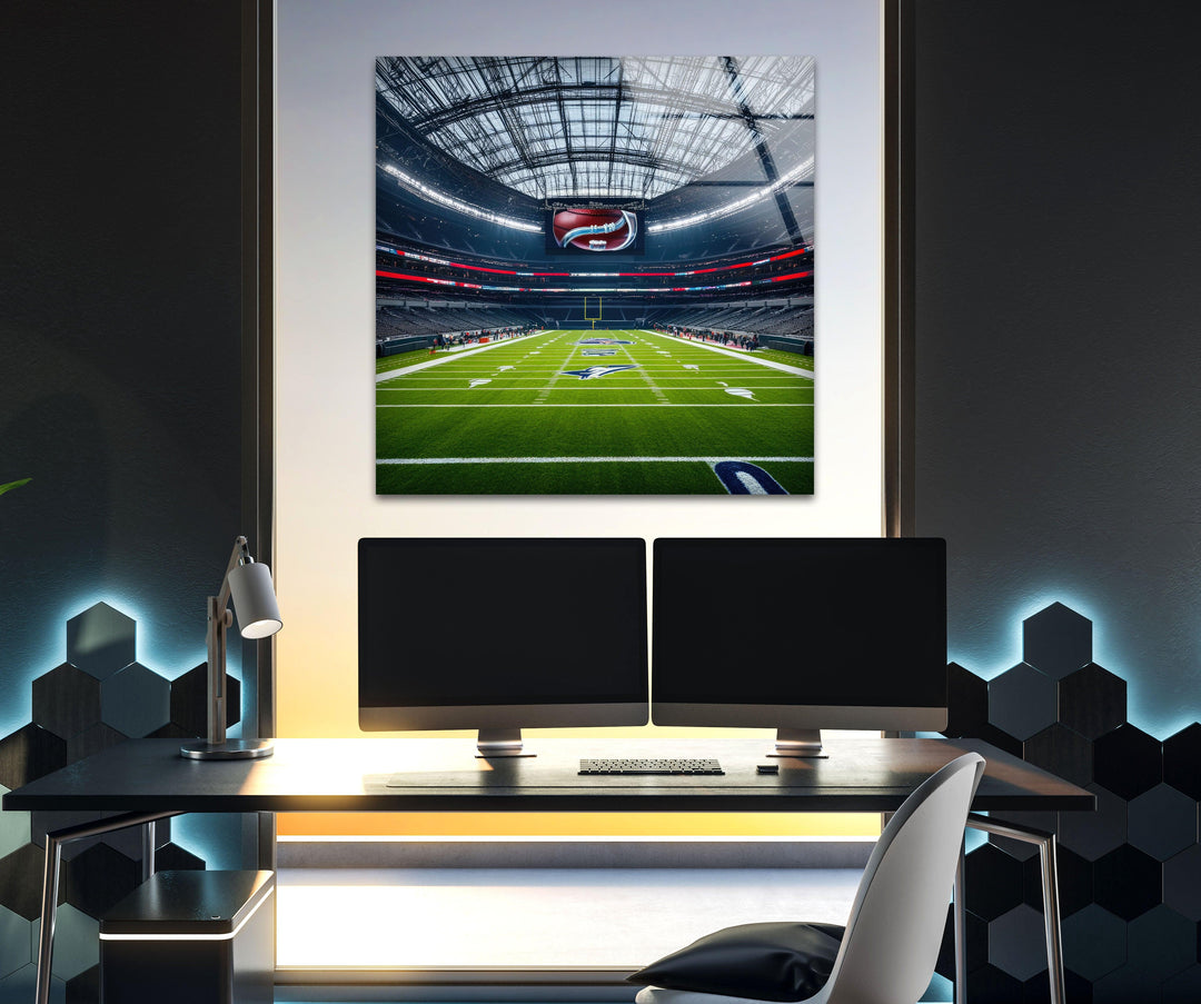 NFL Stadium Glass Wall Art photo print on glass, prints on glass wall art
