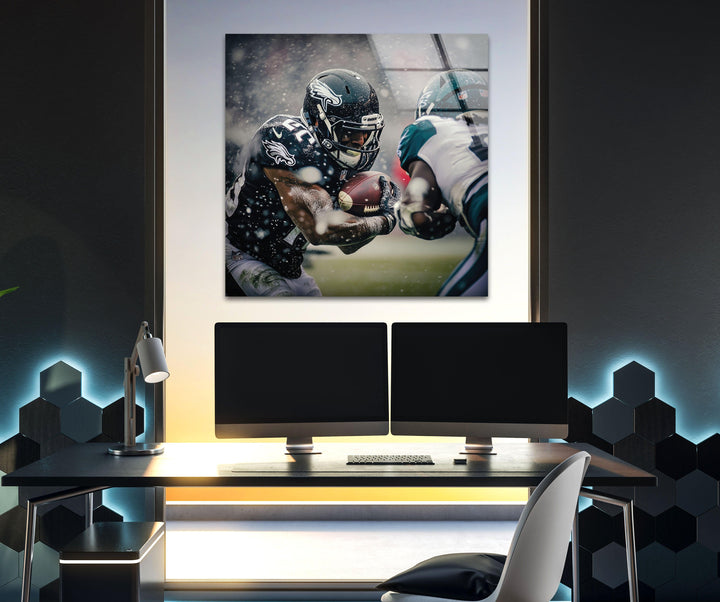 Philadelphia Eagles NFL Glass Wall Art glass art painting, glass art for the Wall
