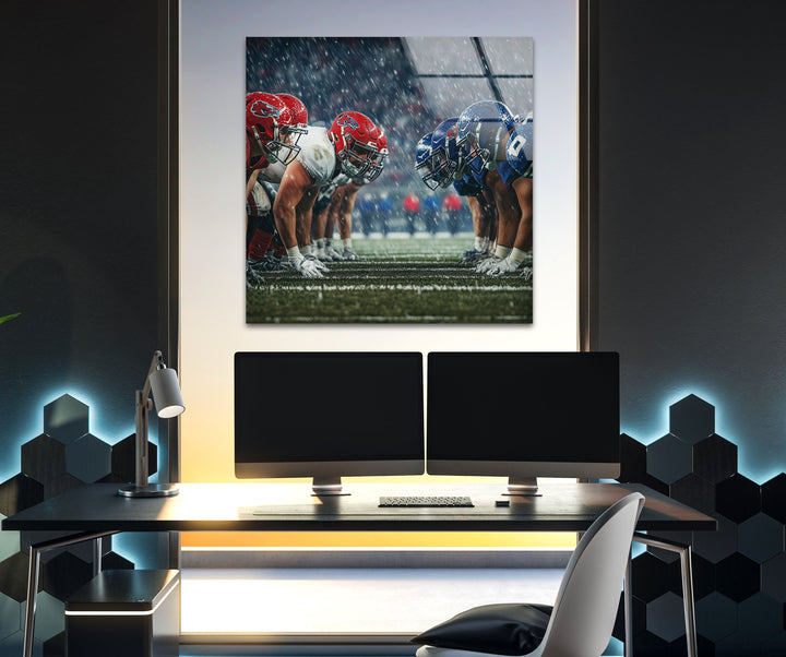 NFL Match-Wandkunst aus Glas