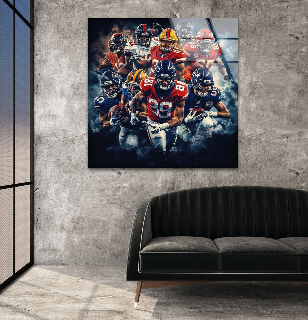 NFL Team Glass Wall Art custom glass pictures, glass art prints
