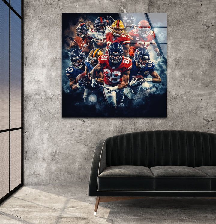 NFL Team Glass Wall Art custom glass pictures, glass art prints
