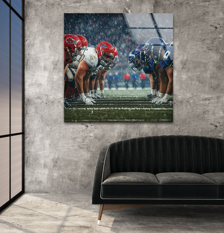 NFL Match-Wandkunst aus Glas