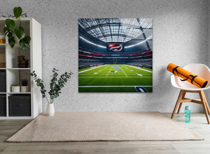 NFL Stadium Glass Wall Art custom glass pictures, glass art prints
