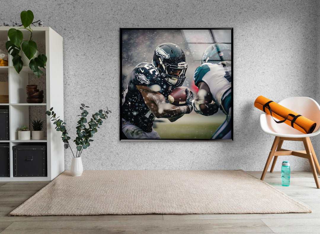 Philadelphia Eagles NFL Glass Wall Art stained glass wall art, stained glass wall decor
