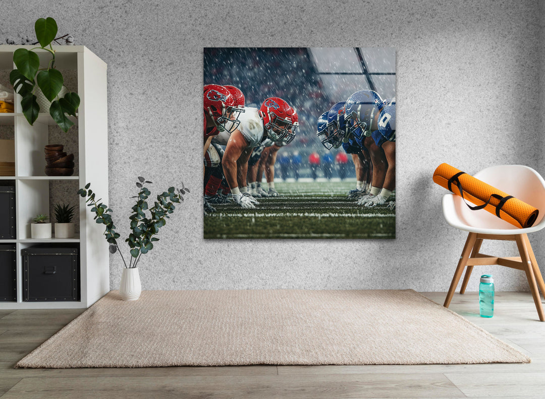 NFL Match-Wandkunst aus Glas