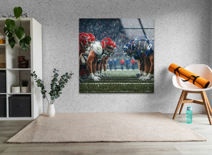 NFL Match-Wandkunst aus Glas