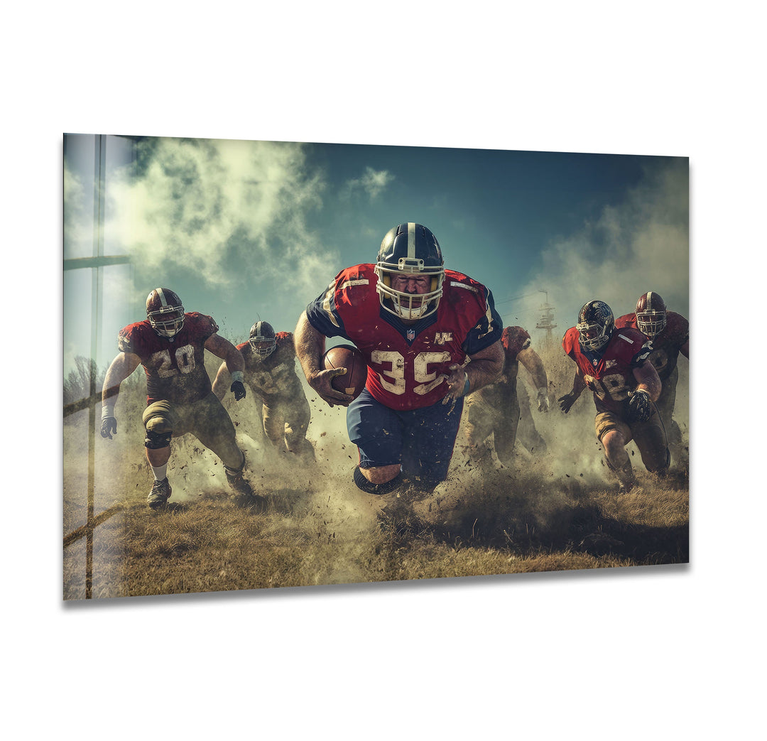 NFL Red Team Glass Wall Art glass photo prints, glass picture prints
