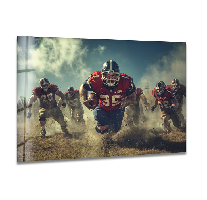 NFL Red Team Glass Wall Art glass photo prints, glass picture prints
