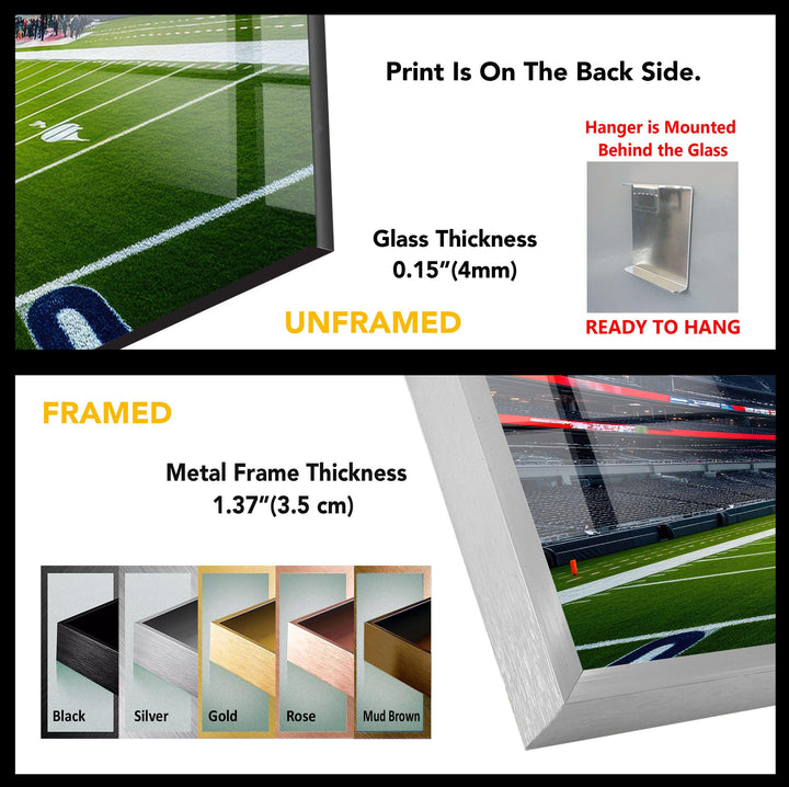 NFL-Stadion-Wandkunst aus Glas