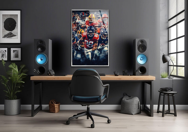 NFL Team Glass Wall Art glass art painting, glass art for the Wall
