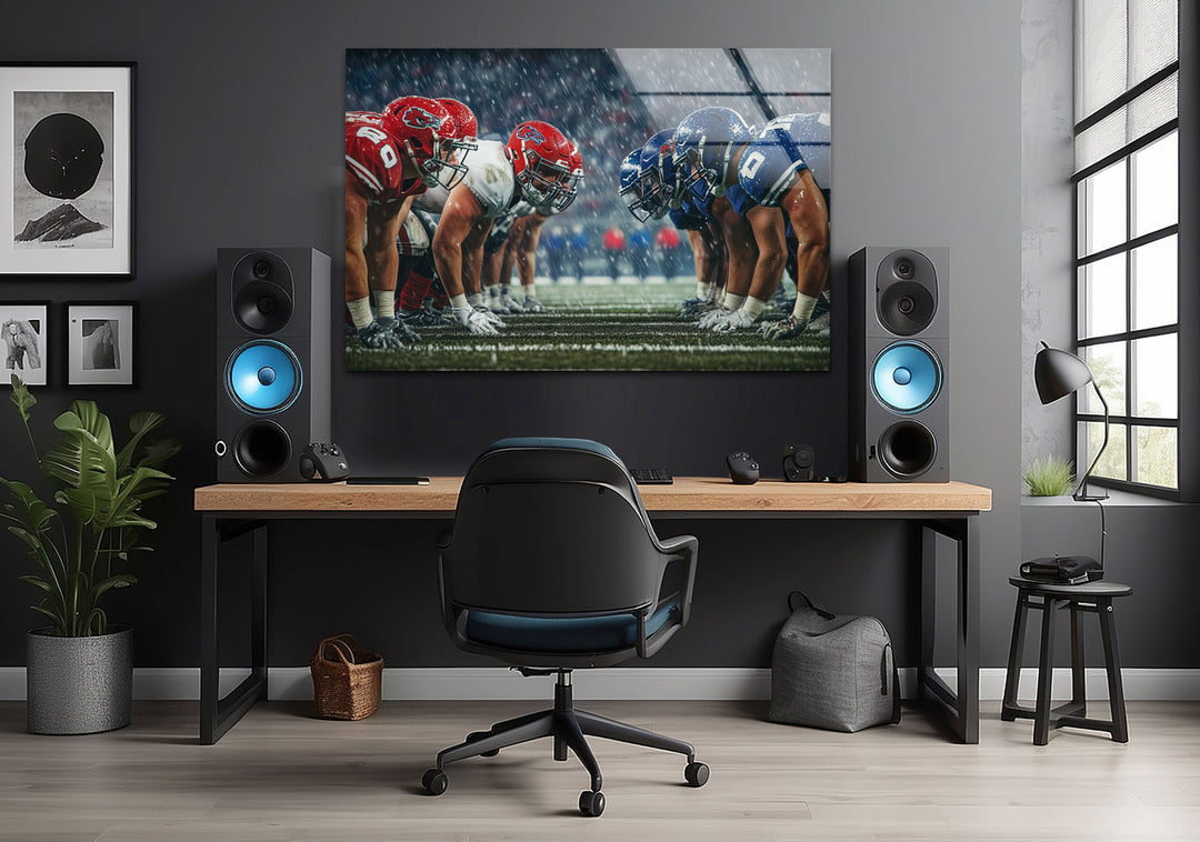 NFL Match-Wandkunst aus Glas
