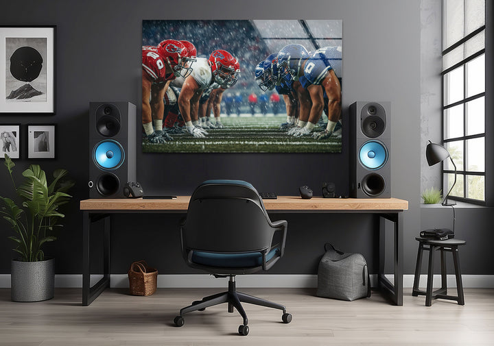 NFL Match-Wandkunst aus Glas