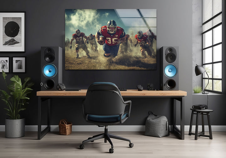 NFL Red Team Glass Wall Art large glass photo prints, glass wall photos
