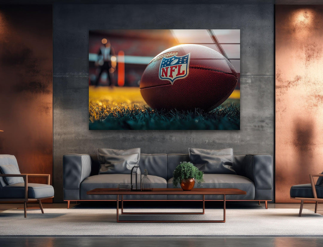 NFL Ball Glass Wall Art art glass wall art, glass wall art pictures
