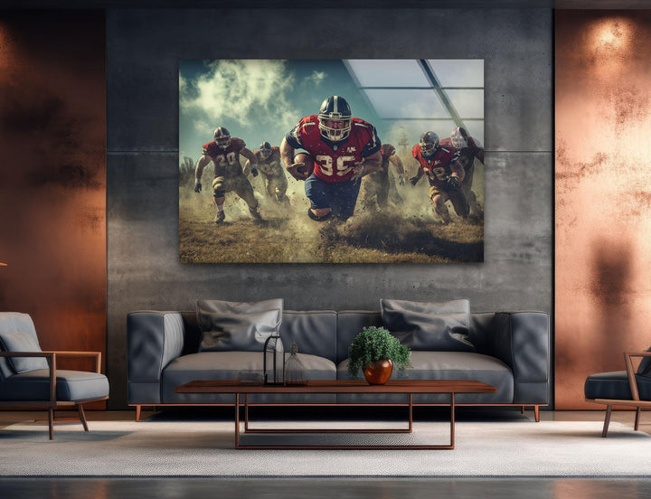 NFL Red Team Glass Wall Artcustom glass photo prints, large glass prints
