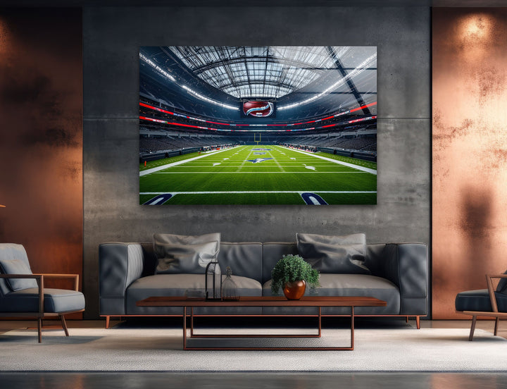 NFL Stadium Glass Wall Art custom glass photo prints, large glass prints
