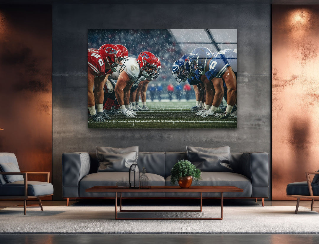 NFL Match-Wandkunst aus Glas