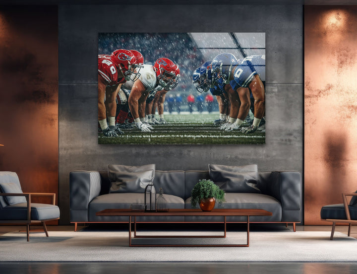 NFL Match-Wandkunst aus Glas