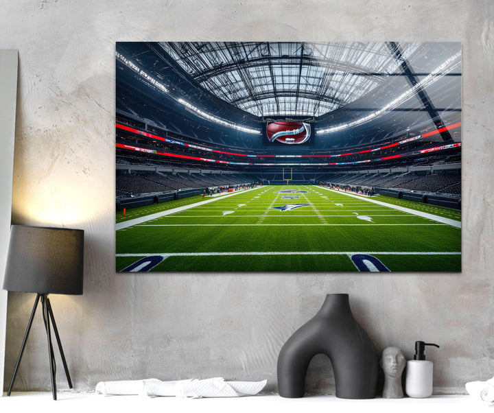 NFL Stadium Glass Wall Art picture on glass wall art, photos printed on glass

