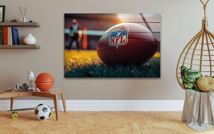 NFL Ball Glass Wall Art glass photo prints, glass picture prints
