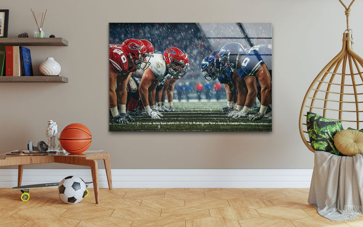 NFL Match-Wandkunst aus Glas