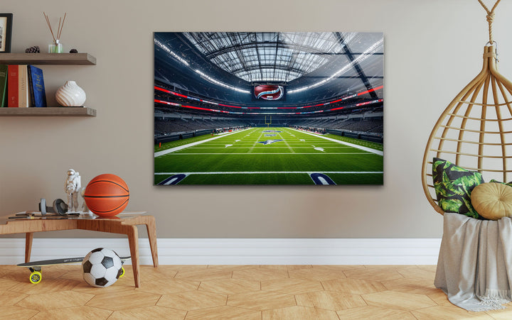 NFL Stadium Glass Wall Art print on glass, glass printed photos
